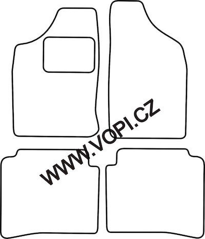 Textil-Autoteppiche Nissan Pickup Double Cab 1999 - Autofit (3252)